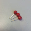 Klika -  Speld met rode kunststof knop 6mm x 16mm