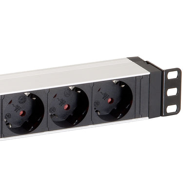 EQUIP -   333293 energiedistributie 8 AC-uitgang(en) 1U Zwart, Zilver