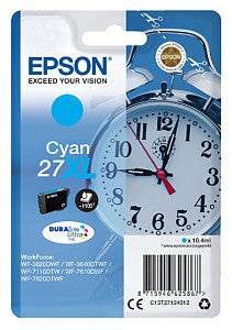 Epson - Tintenpatrone 27xl, 1.100 Seiten, OEM C13T27124012, Cyan