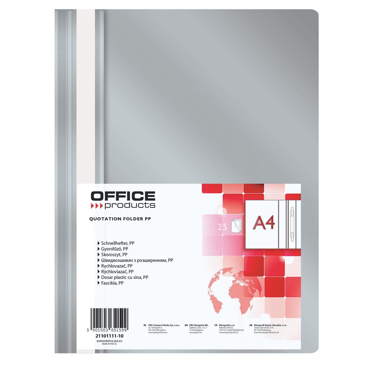 OFFICE products -   snelhechtmap, grijs