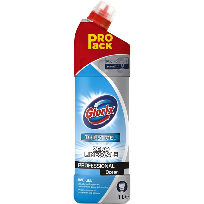 Glorix - Sanitärreiniger Pro Formula Toilettengel Ocean ohne Bleichmittel 1000 ml