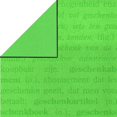 Klika - Geschenkpapier Geschenkpapier Grüne Schrift auf apfelgrün gerippt 50 cm