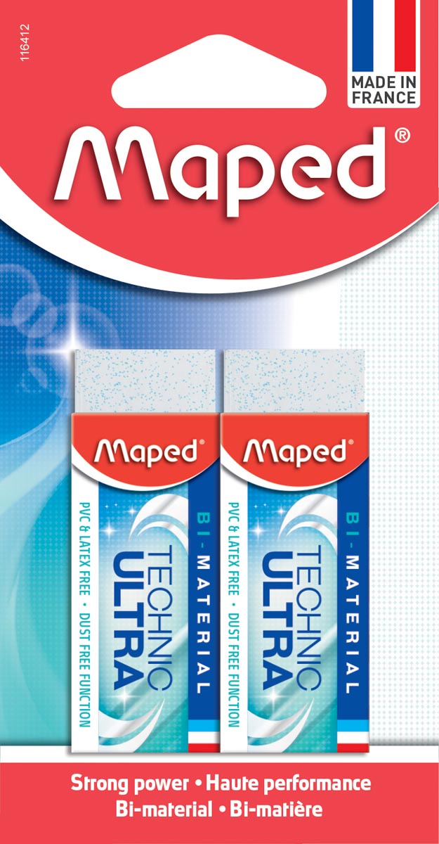 Maped - Radiergummi Technic Ultra Classic, Blister mit 2 Stück