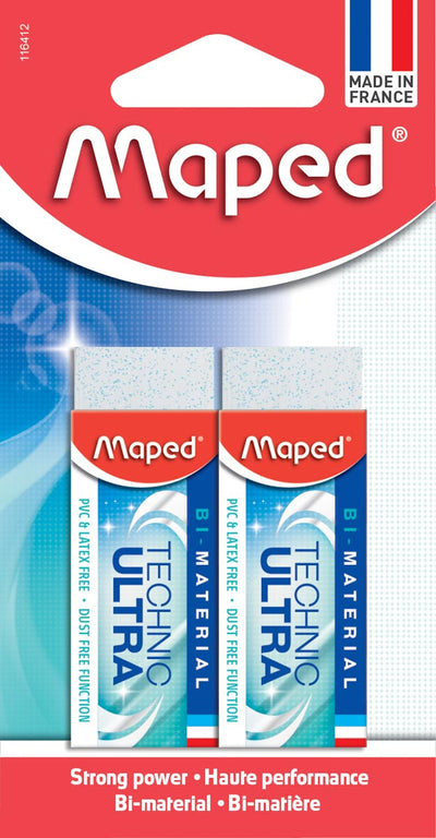Maped - Radiergummi Technic Ultra Classic, Blister mit 2 Stück
