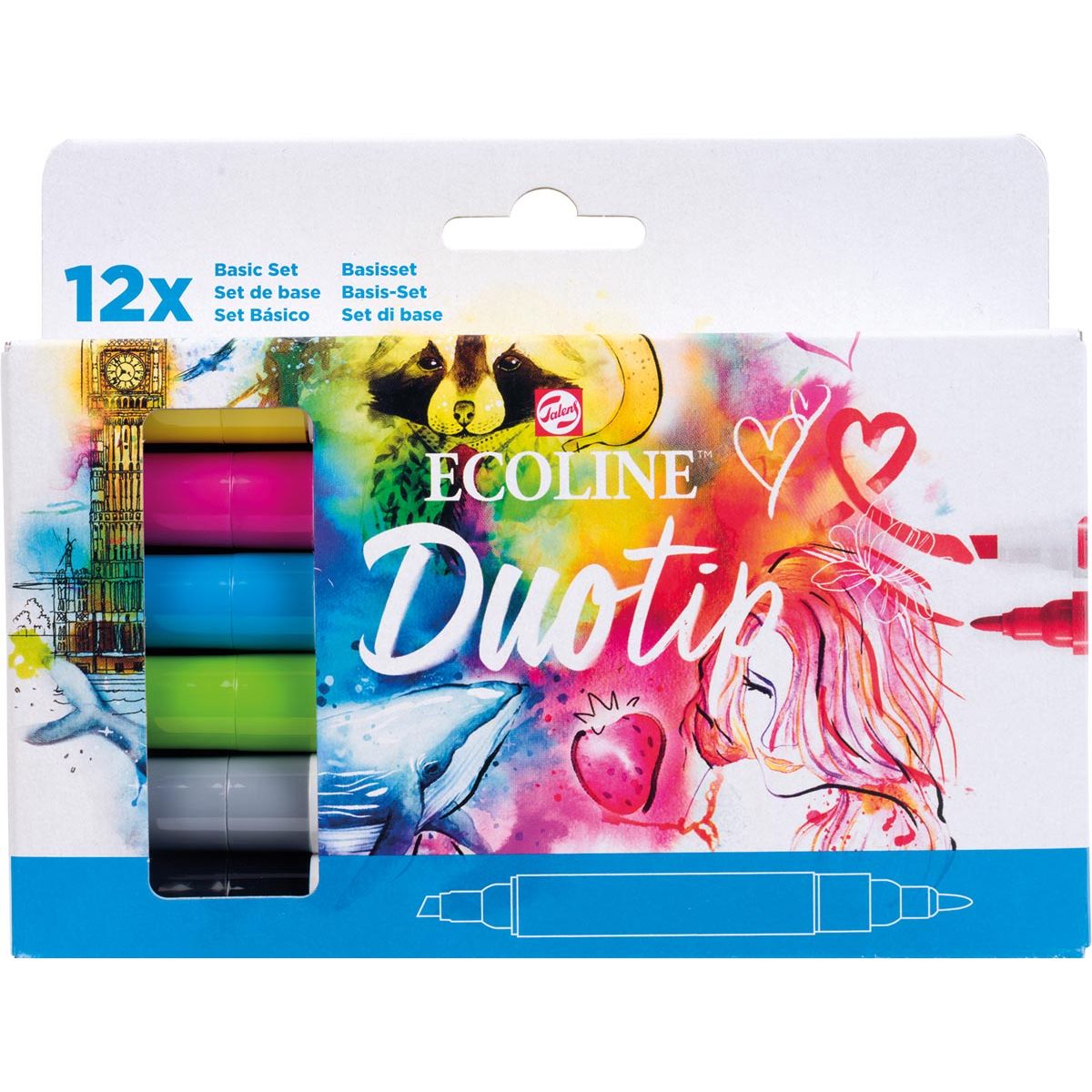 Talens - Duotip Ecoline Set mit 12 Grundteilen