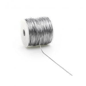 Rundes elastisches Silber 2 mm x 100 Meter auf einer Rolle