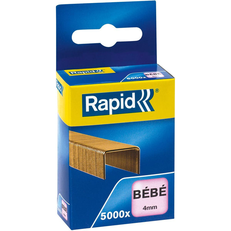 Rapid - Heftklammern Bébé, verkupfert, Schachtel mit 5000 Heftklammern