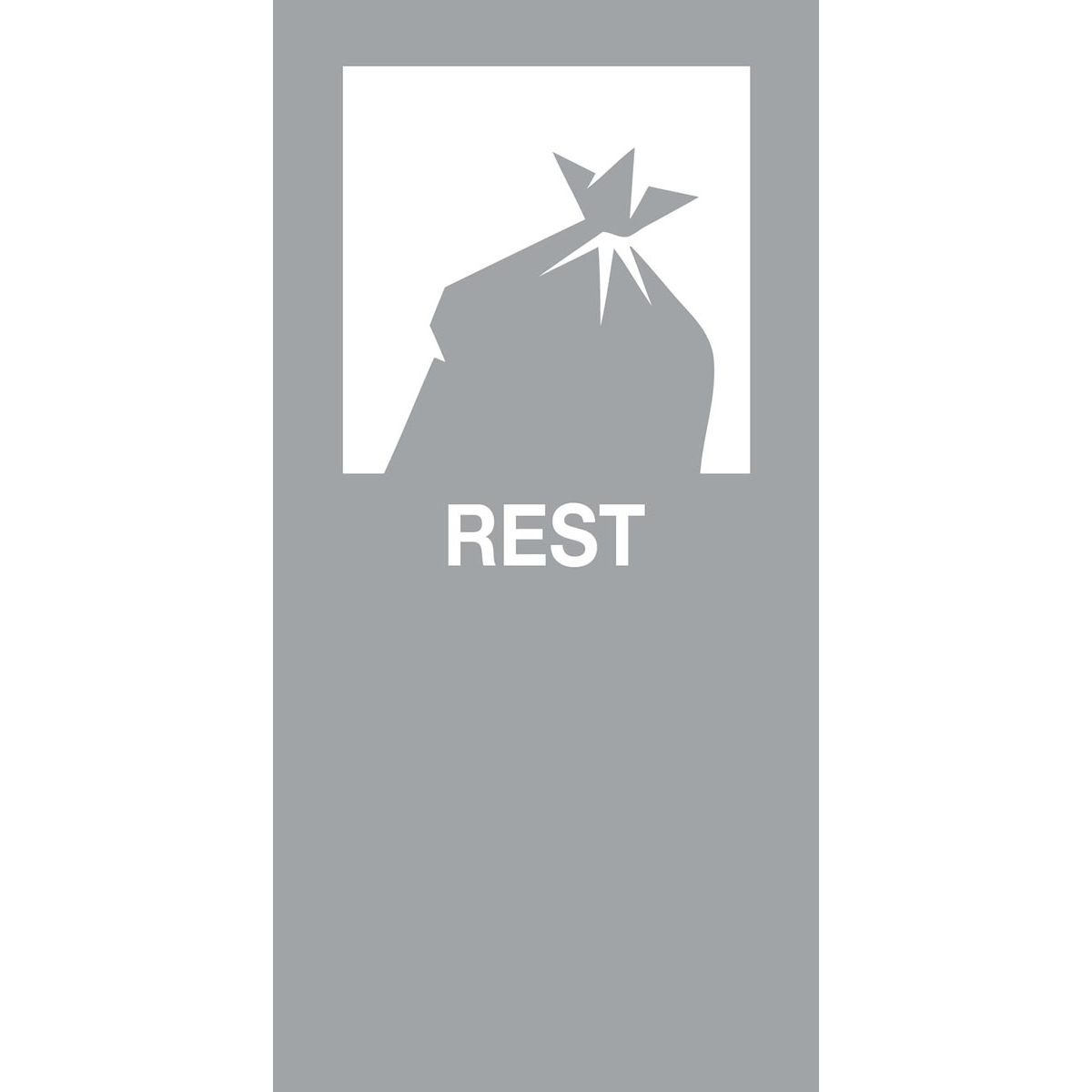 V-Teil - Magnetaufkleber REST, grau