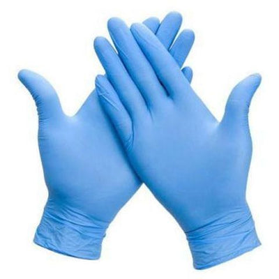 Markenlos – Nitrilhandschuhe, mittel, blau, Packung à 100 Stück