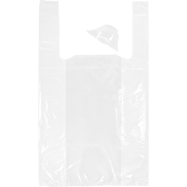 Klika - Tasche | LLDPE | geprüft | 27x6x48cm | Hemd-Einkaufstasche | weiß | 1000 Stück