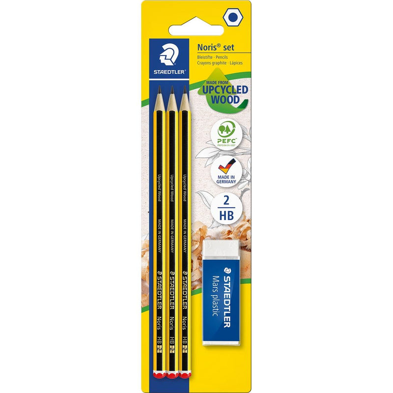 Staedtler - BL 3X BLEISTIFT / 1X RADIERER NORIS