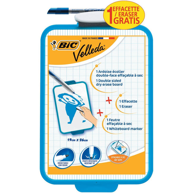 BIC - Whiteboard Velleda 19x26cm inklusive Marker und Radiergummi