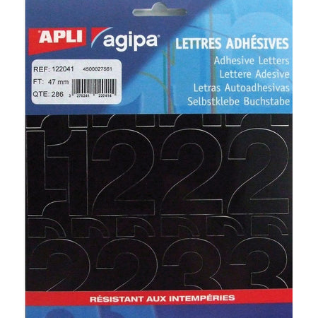 Agipa - Etiketten Zahlen Buchstabenhöhe 47 mm, 286 Zahlen