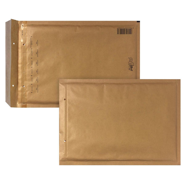 Airpro - Bong-Luftpolstertaschen, ft 180 x 265 mm, mit Streifenverschluss, Karton mit 100 Stück, braun