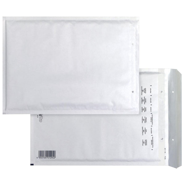 Airpro - Bong-Luftpolstertaschen, ft 230 x 340 mm, mit Streifenverschluss, Karton mit 100 Stück, weiß