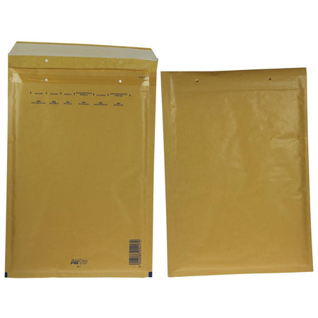 Airpro - Bong-Luftpolstertaschen, ft 230 x 340 mm, mit Streifenverschluss, Karton mit 100 Stück, braun