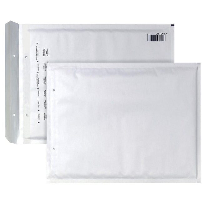 Airpro - Bong-Luftpolstertaschen, ft 270 x 360 mm, mit Streifenverschluss, Karton mit 100 Stück, weiß