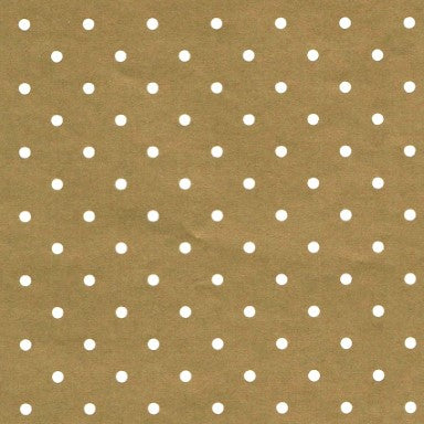 Klika - Geschenkpapier Geschenkpapier Gold mit weißen Punkten 70 cm