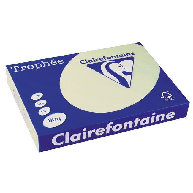 Clairefontaine -  Trophée tel, gekleurd papier, A3, 80 g, 500 vel, lichtgroen
