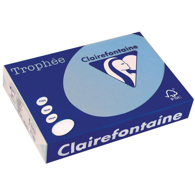 Clairefontaine -  Trophée Intens, gekleurd papier, A3, 80 g, 500 vel, koningsblauw