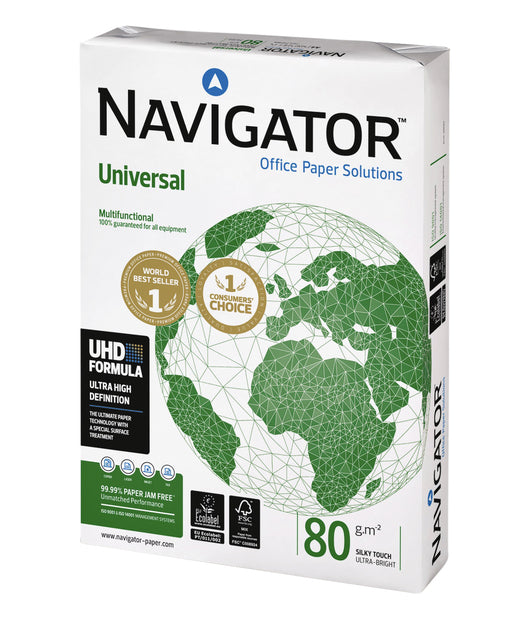 Kopieren Sie Papier Navigator Universal A4 80GR White 500vel | 5 Stücke