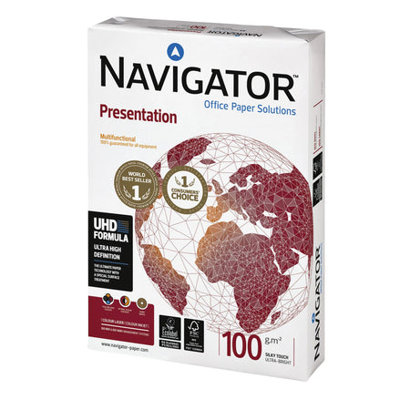 Navigator - Kopierpapier Präsentation A4 100gr weiß 500 Blatt | 5 Stück