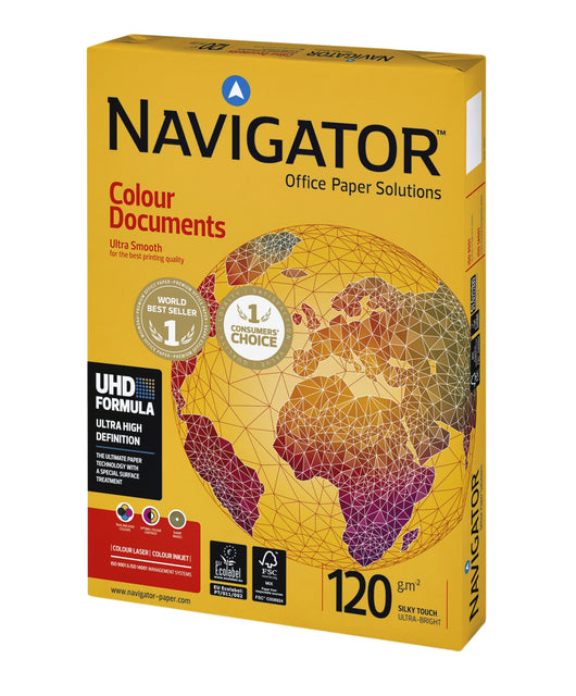 Copy Paper Navigator Farbdokumente A4 120gr White 250vel | 8 Stücke