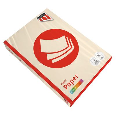 Quantore - Kopierpapier Farbe A4 80gr Creme 500 Blatt | 5 Stück