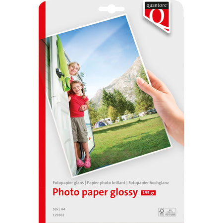 Quantore - Fotopapier A4 glänzend 50 Blatt 195gr