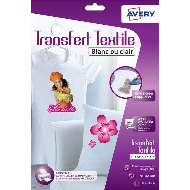 Avery - T-Shirt-Transfer C9405-8 A4 8 Blatt