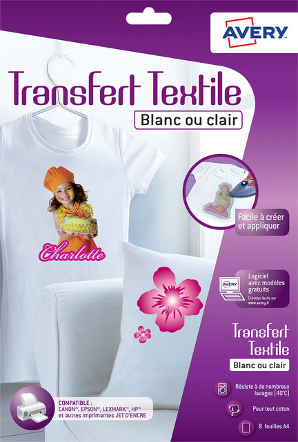 T-Shirt-Transfer Avery C9405-8 A4 8vel