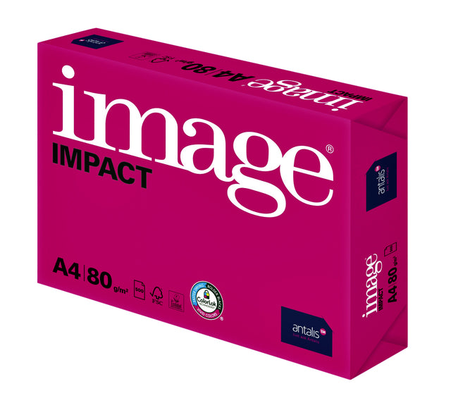 Kopieren Sie Papierbild Impact A4 80GR White 500vel | 5 Stücke