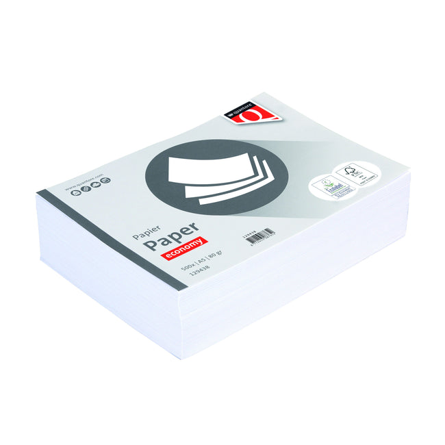 Quantore - Kopierpapier Economy A5 80gr weiß 500 Blatt | 10 Stück