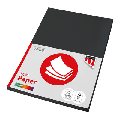 Quantore - Kopierpapier Farbe A4 80gr schwarz 100 Blatt