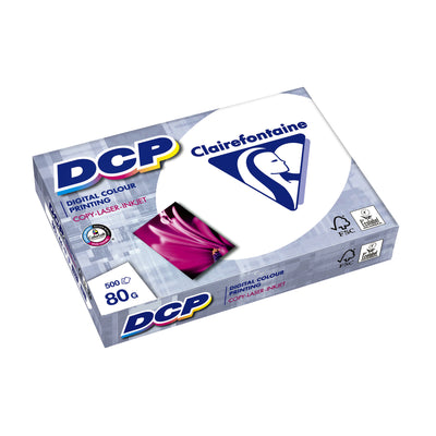 Clairefontaine - Laserpapier DCP A4 80gr weiß 500 Blatt | 5 Stück