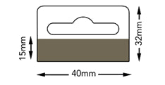 Klika - Headerkarte 40x32 mm Schlitzblatt 1000 Stück 3 Stück