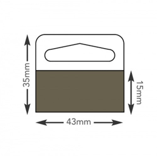 Klika - Aufhänger 43x35 mm Feststellrolle 2000 Stück 2 Stück