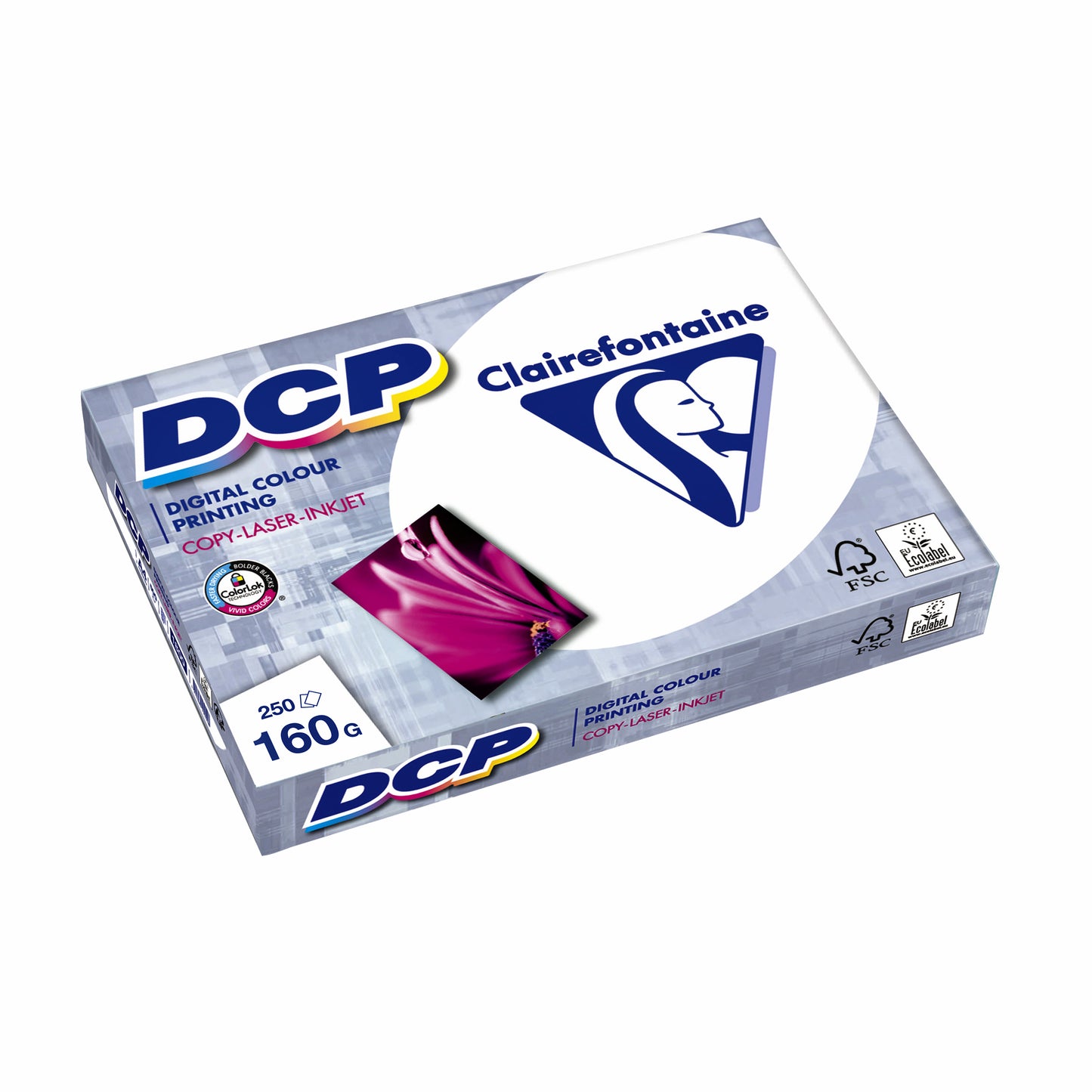 Clairefontaine - Laserpapier DCP A4 160gr weiß 250 Blatt