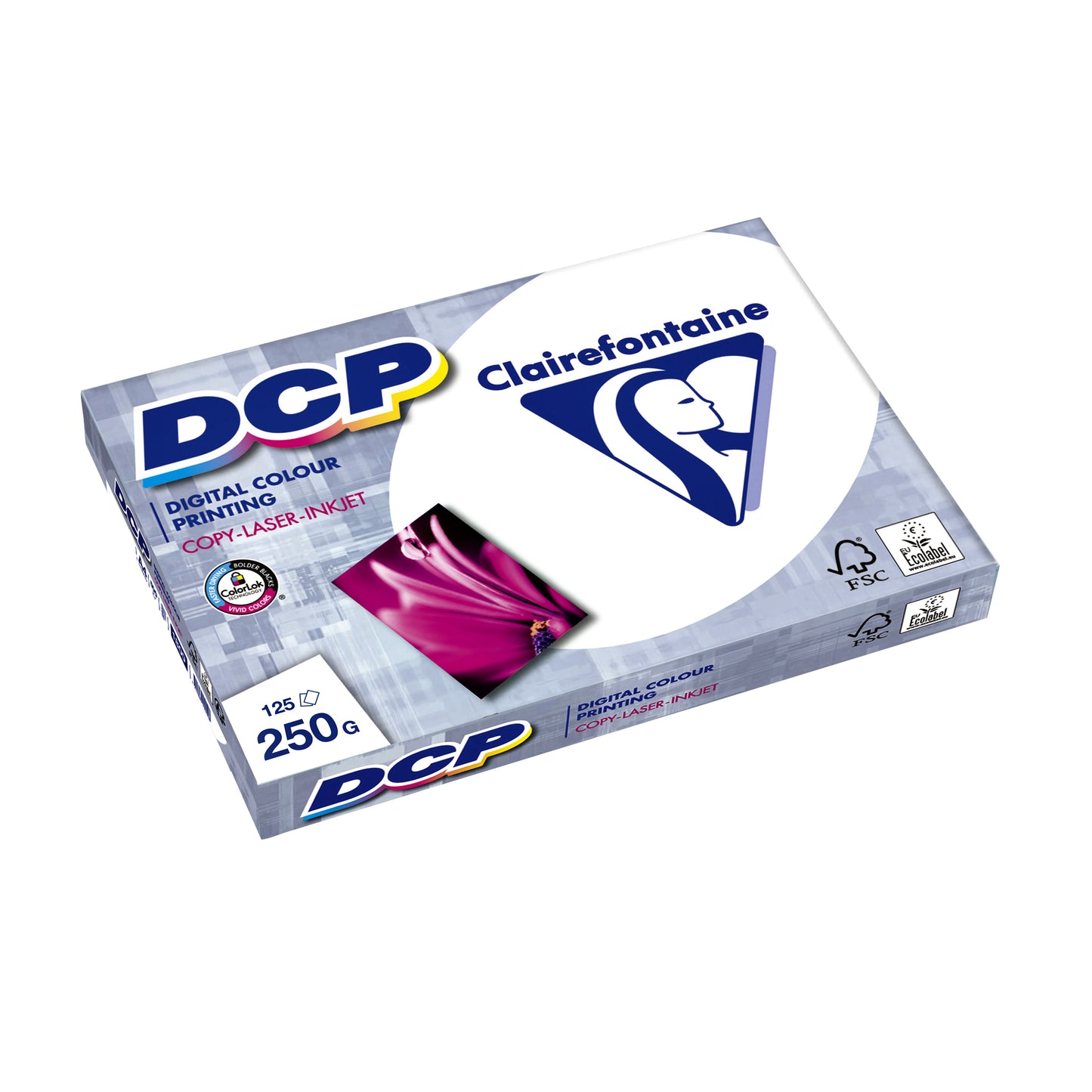 Clairefontaine - Laserpapier DCP A4 250gr weiß 125 Blatt