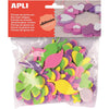 Apli Kids - Selbstklebende Glitzerblumen für Kinder, Blister mit 48 Stück