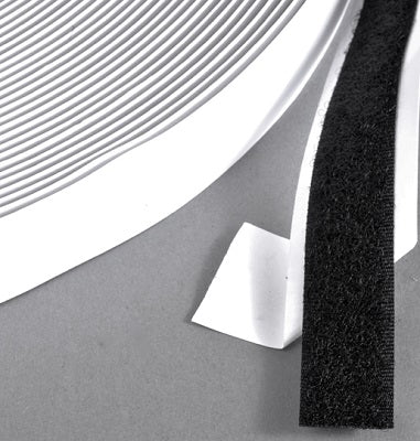 Klika -  Klittenband klevend 20mm zwart lus 25m