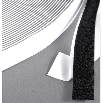 Klika - Klettkleber 20mm schwarz Schlaufe 25m 7 Stück