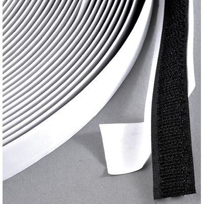 Klika -  Klittenband klevend 20mm zwart haak 25m