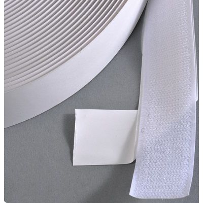 Klika -  Klittenband klevend 38mm wit haak 25 m