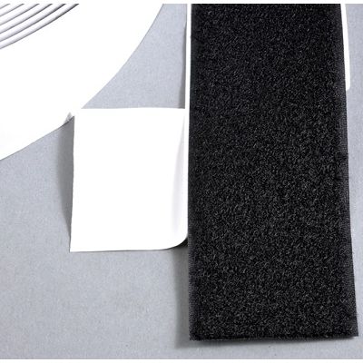 Klika - Klettkleber 50mm schwarz Schlaufe 25m 3 Stück