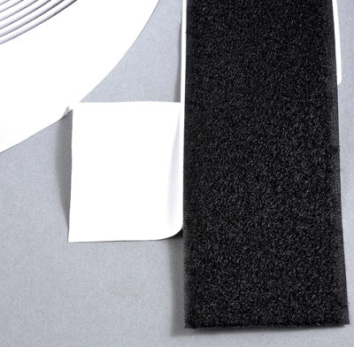 Klika - Klettkleber 50mm schwarz Schlaufe 25m 3 Stück