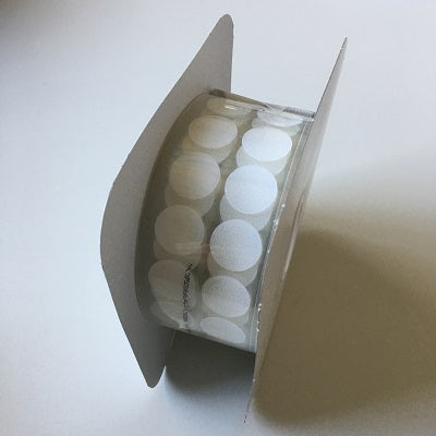 Klika - Klettkreise selbstklebend 19mm weiß 2x125 h-l 7 Stück