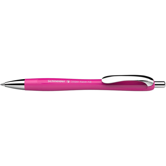 Schneider -  balpen Slider Rave, extra breed, blauwe inkt, power pink