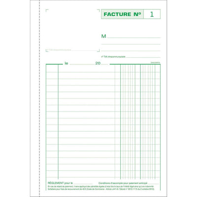 Exacompta – Rechnungen, ft 21 x 14,8 cm, dreifach, französisch