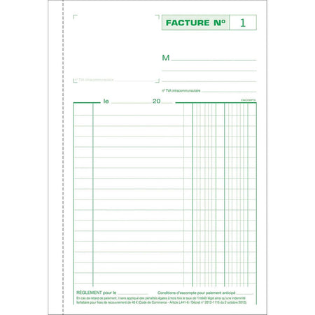 Exacompta – Rechnungen, ft 21 x 14,8 cm, dreifach, französisch